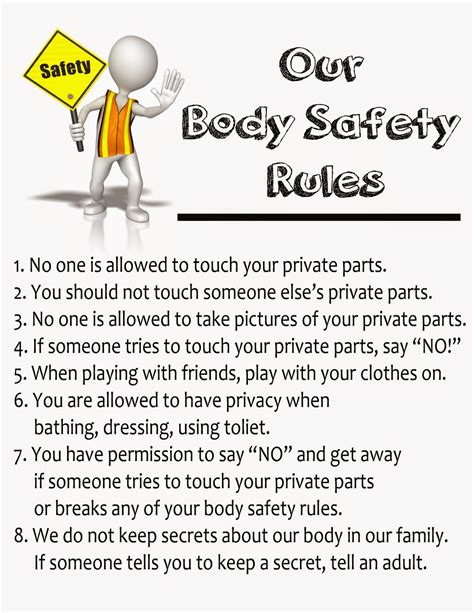 Pate Life Body Safety And A Free Printable