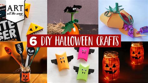6 Diy Halloween Crafts Halloween Decor Halloween Craft Ideas Youtube