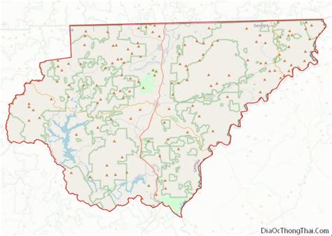Map Of Rabun County Georgia