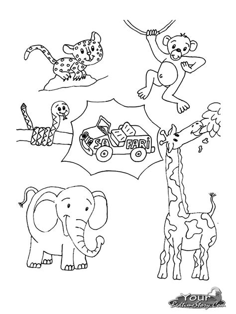 African Safari Animals Coloring Pages At Free