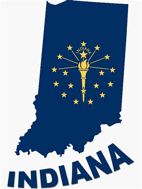 Indiana State Flag Sticker For Sale By Peteroxcliffe Redbubble