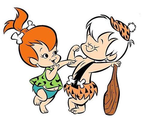 Bam Bamand Pebbles Flintstones Cartoon Pebbles And Bam Bam