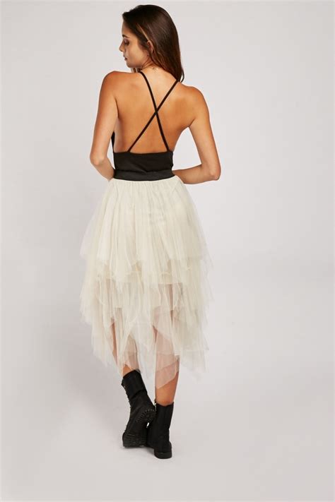 Tulle Mesh Layered Skirt Just 7