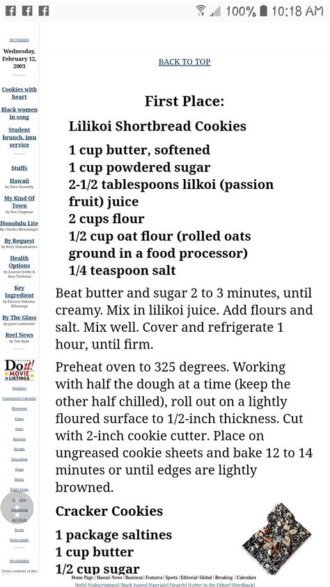 Lilikoi Shortbread Cookies | Hawaii desserts, Shortbread cookies