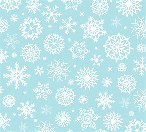 White Snowflakes On Blue Background Vector Pattern Snowflake Winter