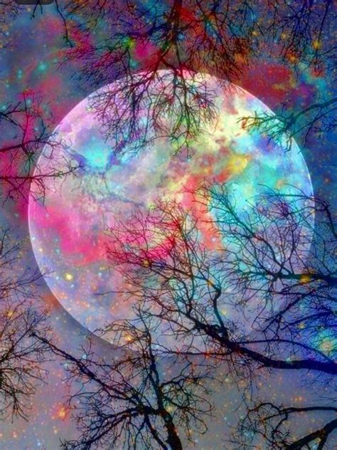 Psychedelic Moon Diamond Painting Kit Full Drill Paint With