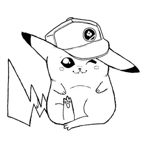 Adorable Pikachu Coloring Page Download Print Or Color Online For Free
