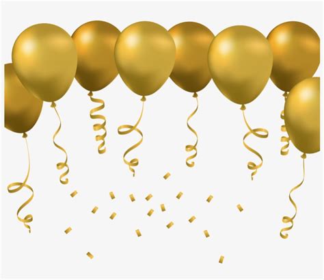 High Resolution Transparent Background Gold Balloons Png Download