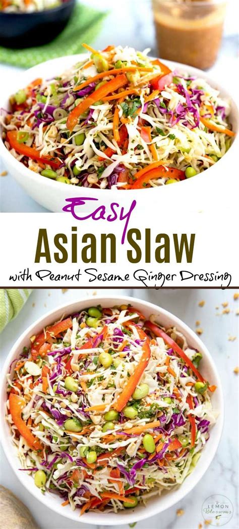 This Asian Slaw Is Crispy Crunchy And Tossed In The Most Flavorful