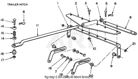 However, this diagram is a simplified version. MTD 195-467-000 (1985) Parts Diagram for Trailer Hitch