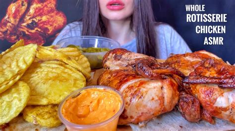 Whole Rotisserie Chicken Mukbang Asmr L Eating Sounds Youtube