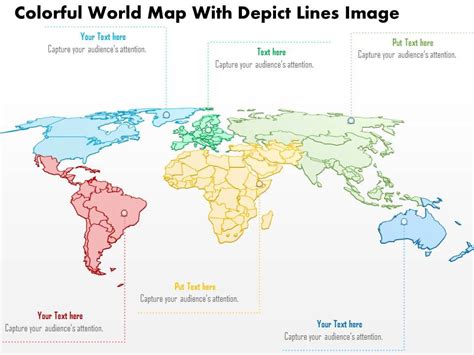 0914 Business Plan Colorful World Map With Depict Lines Image