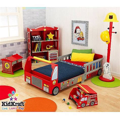 Homepage / kids room / fire truck toy box. Fire truck bedroom set | Kids bedroom sets, Toddler bed ...