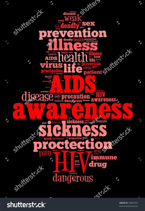 Hivaids Awareness Campaign Infotext Graphics Arrangement Stock Illustration 93834757 Shutterstock