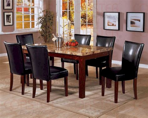 Of course, a dining room bar is nothing without a set of comfortable stools. Dining Room Set in Rich Cherry