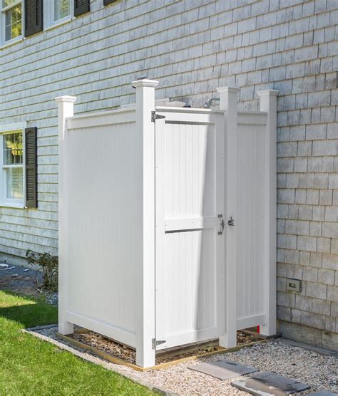 Pvc Outdoor Shower Azek Option Outdoor Shower Kits Outdoor Shower