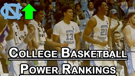 College Basketball Power Rankings Unc Back In Youtube