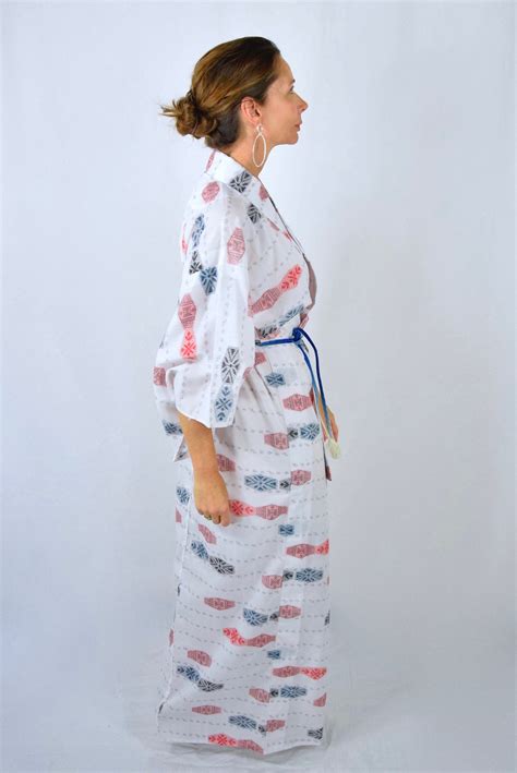 Cleaned Yukata Japanese Summer Kimono Cotton Japanese Vintage Kimono Dressing Gown