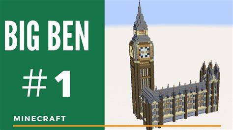 Minecrafthow To Build The Big Ben Tutorial Youtube