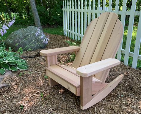 Choose one of these free adirondack chair plans to make a beautiful chair for your patio, porch, deck, or garden, that will look great and be a comfortable place to sit and enjoy the outdoors. Classic Adirondack-Style Cedar Rocking Chair w/ Arm Rests