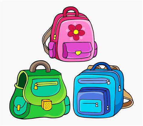 Kawaii Backpack Clipart Cute Bag Clip Art Education Back To