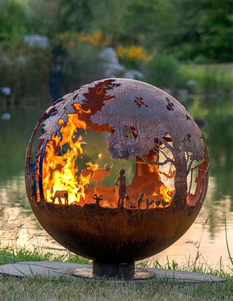 The sides of the triangle represent the interdependent ingredients needed for fire: Farm Fire Pit Sphere-Appel Crisp Farms | The Fire Pit ...