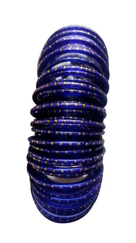 2 8 inch blue glass bangles set at rs 150 dozen glass bangles in firozabad id 2851626924591