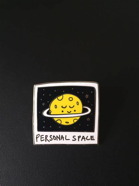 Personal Space Enamel Pin Space Enamel Pin Planet Pin Hard Etsy