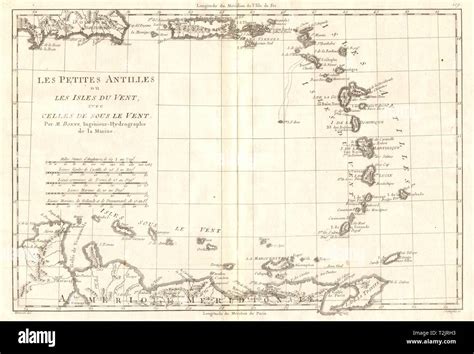 18th Century Caribbean Map Banque De Photographies Et Dimages à Haute