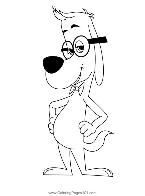 Mr Peabody Character Coloring Page For Kids Free Mr Peabody