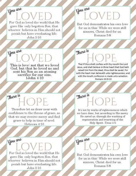 The Blogging Pastors Wife Printable Verse Cards On Salvation And Hope