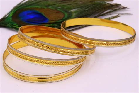22kt Yellow Gold Solid Bangle Bracelet Handmade Hallmark Certified