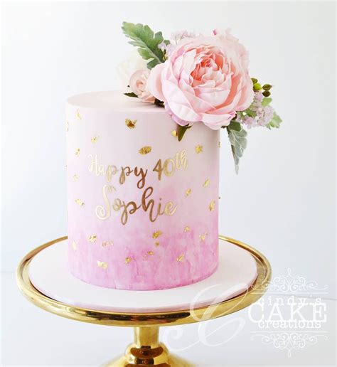 Our selection ranges from refined to whimsical and each is handcrafted by a talented local caker who would love to help make your special day more. Pretty in pink with a sprinkling of gold. Happy 40th birthday Sophi… | 30th birthday cake for ...