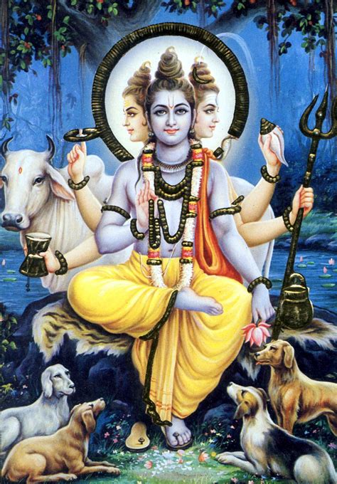 Lord Dattatreya Hindu Gods Indian Gods Hindu Art
