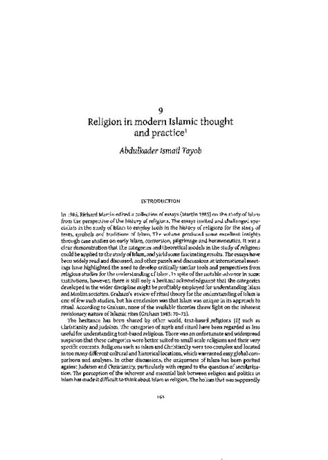 Pdf Religion In Modern Islamic Thought And Practice Abdulkader