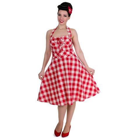 Rosie Flirty 50s Pinup Girl Style Dress In Red