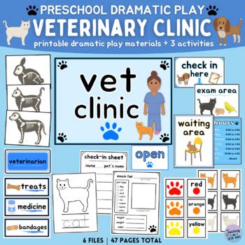 Vet Clinic Preschool Dramatic Play Printables By Teaching And Year Olds