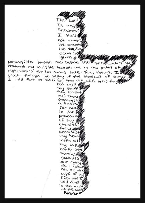 23rd Psalm Cross By Maplr20 On Deviantart