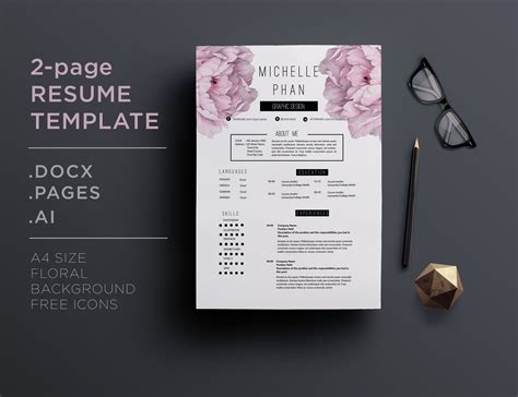 2 page resume template +cover letter ~ Cover Letter Templates