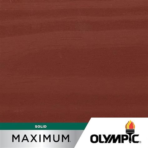 Olympic Maximum 1 Gal Winning Red Solid Color Exterior Stain And