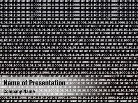 Binary Code Binary Computer Background Powerpoint Template Binary