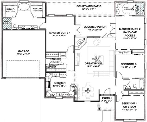 House Plans With Three Master Suites Details About