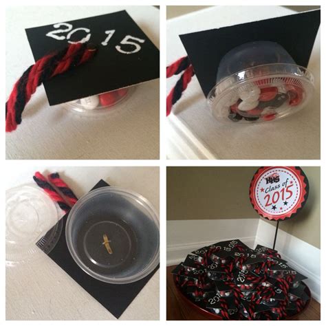 Graduation Party Favors I Made These Using 3x3 Black Poster Board