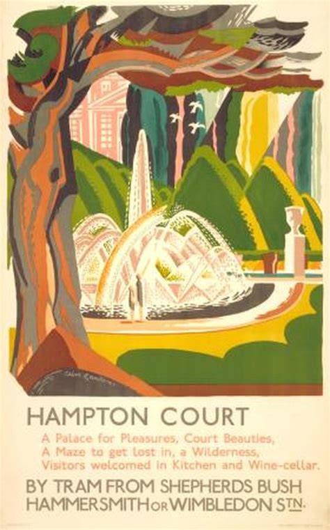Poster Hampton Court By Clive Gardiner 1927 London Transport Museum