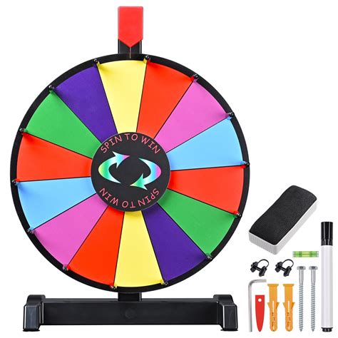buy winspin 12 editable color prize wheel dry erase fortune spinning game carnival with op