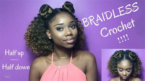 Braidless Crochet Half Up Half Down Jamaican Bounce Crochet Braiding Hair Video