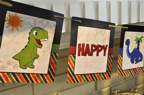 dinosaur printable birthday banner geekprints