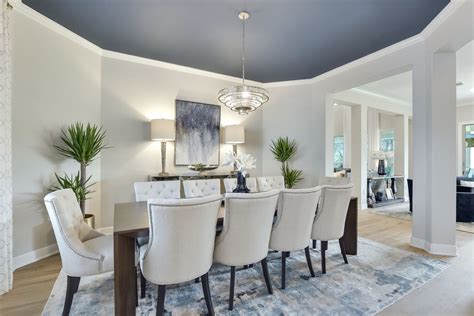 See more ideas about dining room blue, dining room decor, dining room design. Painting this ceiling blue adds a touch of drama to this ...
