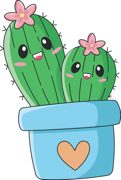 Cactus Kawaii Vectores Iconos Gráficos Y Fondos Para Descargar Gratis