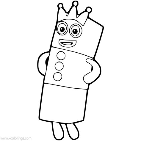 Numberblocks Coloriage Coloringonly Xcolorings Sketch Coloring Page